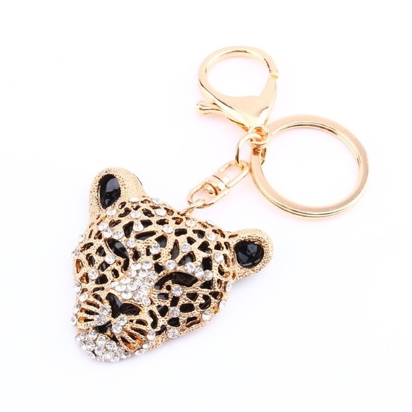 Rhinestone Panther Key Ring - Picture 5 of 6